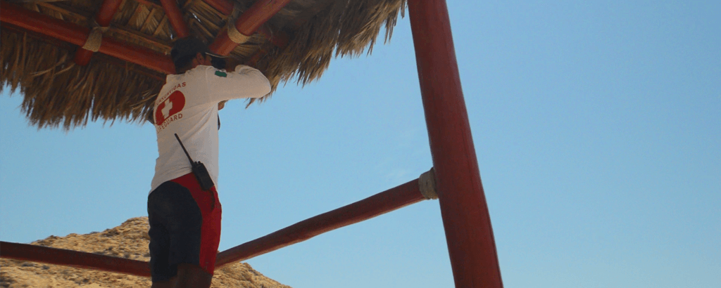 Playa Santa Maria Salvavidas en la playa de Los Cabos