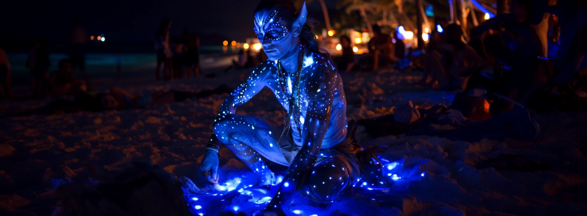 Avatar show on the beach of royal solaris in los cabos header