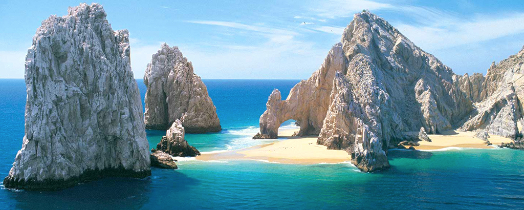 aereal view of the arch in cabo san lucas mexico