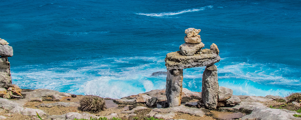 stone sculpture on the riviera maya de cancun