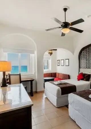 habitacion de lujo con vista al mar caribe