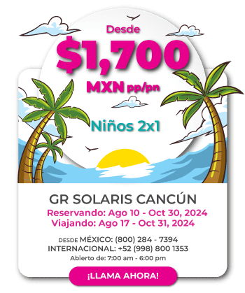 niños 2x1 en gr solaris cancun