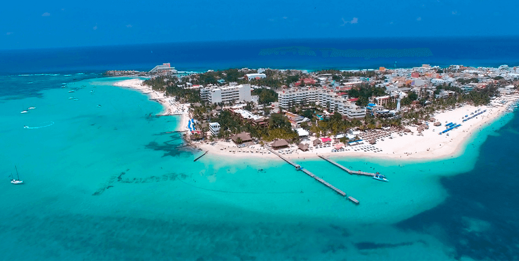 Cancun sea and lagoon
