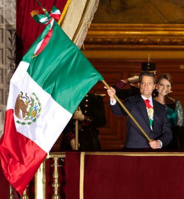 The cry of dolores celebration by the president of MexicoEnrique Peña Nieto